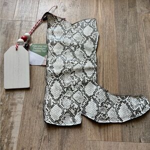 Snake skin cowboy stocking